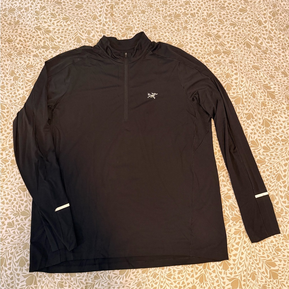 Arc'teryx Cormac Quarter-Zip Men's XL Black Lightweight Pullover Jacket